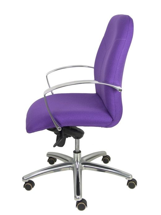 Modelo Caudete Confidente - Sillón de recepción ergonómico con mecanismo basculante y regulable en altura - Asiento y respaldo tapizados en tejido BALI color lila