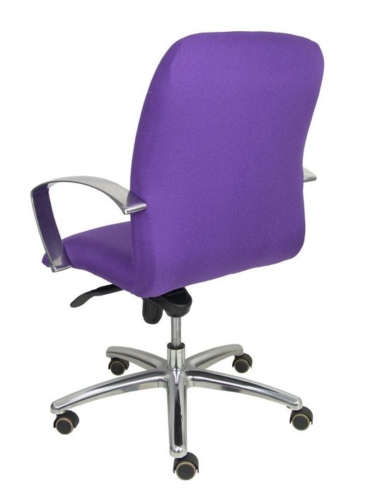Modelo Caudete Confidente - Sillón de recepción ergonómico con mecanismo basculante y regulable en altura - Asiento y respaldo tapizados en tejido BALI color lila