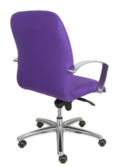 Modelo Caudete Confidente - Sillón de recepción ergonómico con mecanismo basculante y regulable en altura - Asiento y respaldo tapizados en tejido BALI color lila