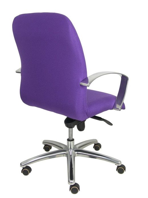 Modelo Caudete Confidente - Sillón de recepción ergonómico con mecanismo basculante y regulable en altura - Asiento y respaldo tapizados en tejido BALI color lila