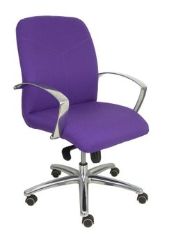 Modelo Caudete Confidente - Sillón de recepción ergonómico con mecanismo basculante y regulable en altura - Asiento y respaldo tapizados en tejido BALI color lila