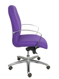 Modelo Caudete Confidente - Sillón de recepción ergonómico con mecanismo basculante y regulable en altura - Asiento y respaldo tapizados en tejido BALI color lila