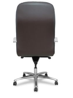 Modelo Caudete - Sillón de dirección ergonómico con mecanismo basculante y regulable en altura - Asiento y respaldo tapizados en similpiel color marrón oscuro.