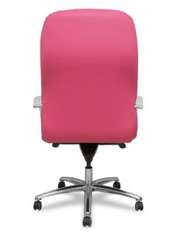 Modelo Caudete - Sillón de dirección ergonómico con mecanismo basculante y regulable en altura - Asiento y respaldo tapizados en similpiel color rosa.