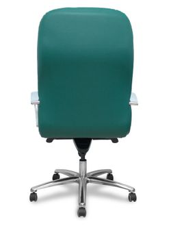 Modelo Caudete - Sillón de dirección ergonómico con mecanismo basculante y regulable en altura - Asiento y respaldo tapizados en similpiel color verde botella.