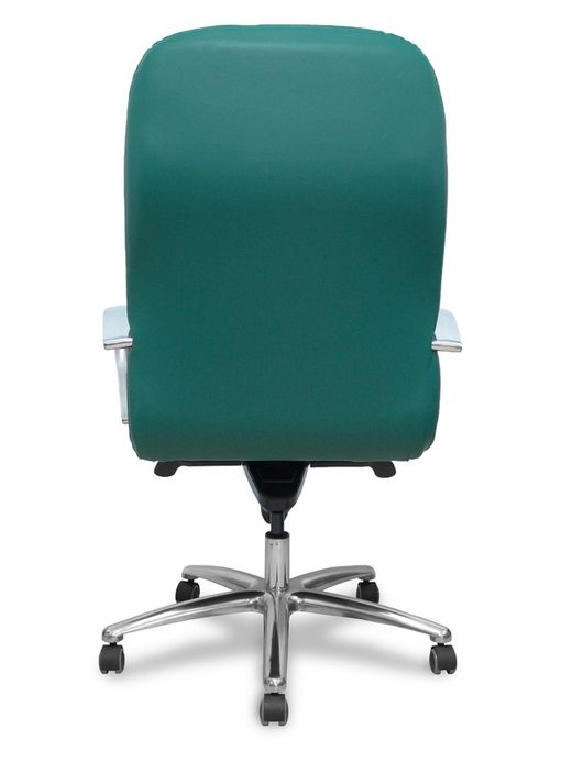 Modelo Caudete - Sillón de dirección ergonómico con mecanismo basculante y regulable en altura - Asiento y respaldo tapizados en similpiel color verde botella.