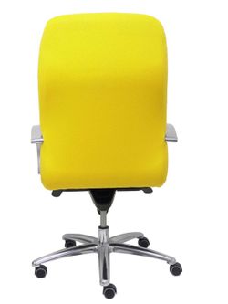 Modelo Caudete - Sillón de dirección ergonómico con mecanismo basculante y regulable en altura - Asiento y respaldo tapizados en tejido BALI color amarillo