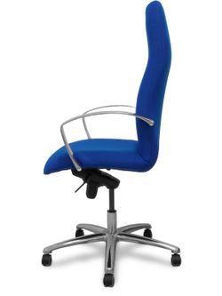 Modelo Caudete - Sillón de dirección ergonómico con mecanismo basculante y regulable en altura - Asiento y respaldo tapizados en tejido BALI color azul