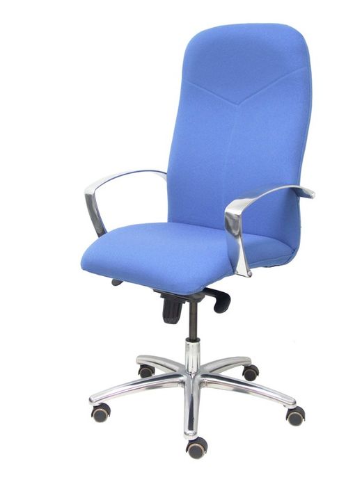 Modelo Caudete - Sillón de dirección ergonómico con mecanismo basculante y regulable en altura - Asiento y respaldo tapizados en tejido BALI color azul claro
