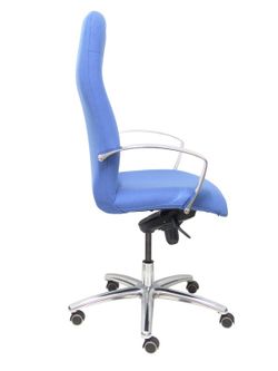 Modelo Caudete - Sillón de dirección ergonómico con mecanismo basculante y regulable en altura - Asiento y respaldo tapizados en tejido BALI color azul claro