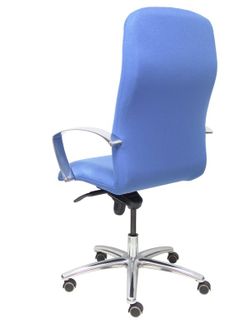 Modelo Caudete - Sillón de dirección ergonómico con mecanismo basculante y regulable en altura - Asiento y respaldo tapizados en tejido BALI color azul claro