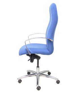 Modelo Caudete - Sillón de dirección ergonómico con mecanismo basculante y regulable en altura - Asiento y respaldo tapizados en tejido BALI color azul claro