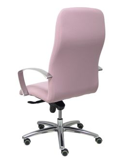 Modelo Caudete - Sillón de dirección ergonómico con mecanismo basculante y regulable en altura - Asiento y respaldo tapizados en tejido BALI color rosa