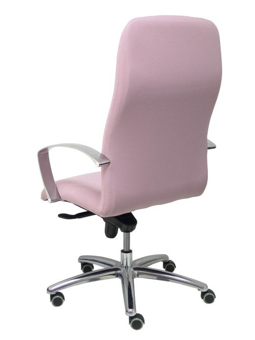 Modelo Caudete - Sillón de dirección ergonómico con mecanismo basculante y regulable en altura - Asiento y respaldo tapizados en tejido BALI color rosa