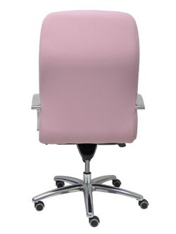 Modelo Caudete - Sillón de dirección ergonómico con mecanismo basculante y regulable en altura - Asiento y respaldo tapizados en tejido BALI color rosa