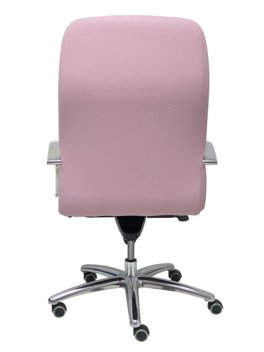 Modelo Caudete - Sillón de dirección ergonómico con mecanismo basculante y regulable en altura - Asiento y respaldo tapizados en tejido BALI color rosa