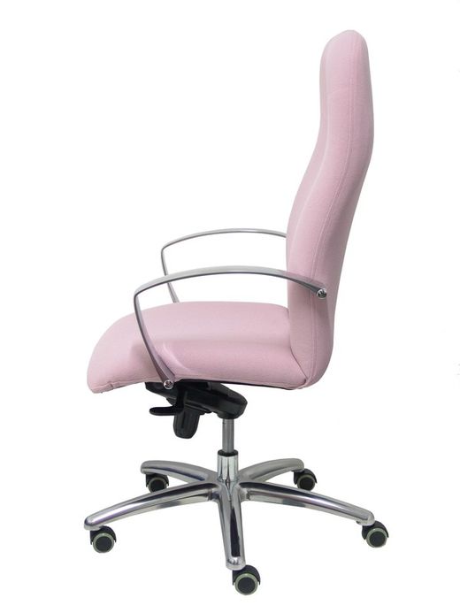 Modelo Caudete - Sillón de dirección ergonómico con mecanismo basculante y regulable en altura - Asiento y respaldo tapizados en tejido BALI color rosa