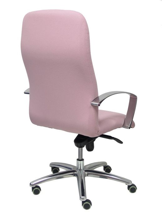 Modelo Caudete - Sillón de dirección ergonómico con mecanismo basculante y regulable en altura - Asiento y respaldo tapizados en tejido BALI color rosa