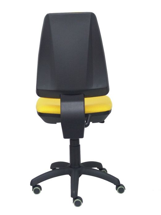 Modelo Elche CP - Silla de oficina ergonómica con mecanismo permanente, regulable en altura y ruedas de parqué - Asiento y respaldo tapizados en tejido BALI color amarillo