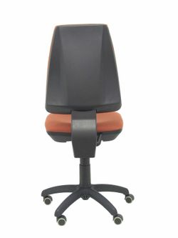 Modelo Elche CP - Silla de oficina ergonómica con mecanismo permanente, regulable en altura y ruedas de parqué - Asiento y respaldo tapizados en tejido BALI color marrón