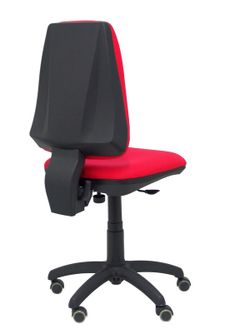 Modelo Elche CP - Silla de oficina ergonómica con mecanismo permanente, regulable en altura y ruedas de parqué - Asiento y respaldo tapizados en tejido BALI color rojo