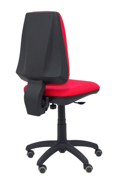 Modelo Elche CP - Silla de oficina ergonómica con mecanismo permanente, regulable en altura y ruedas de parqué - Asiento y respaldo tapizados en tejido BALI color rojo