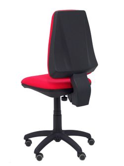 Modelo Elche CP - Silla de oficina ergonómica con mecanismo permanente, regulable en altura y ruedas de parqué - Asiento y respaldo tapizados en tejido BALI color rojo