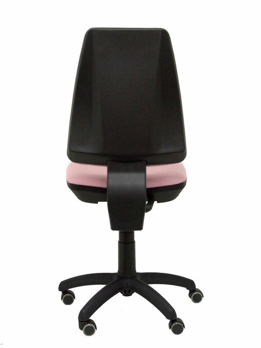 Modelo Elche CP - Silla de oficina ergonómica con mecanismo permanente, regulable en altura y ruedas de parqué - Asiento y respaldo tapizados en tejido BALI color rosa pálido