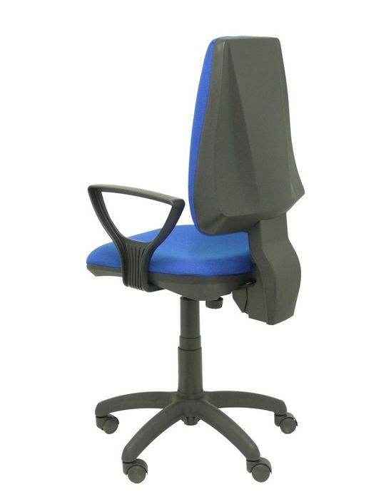 Modelo Elche CP - Silla de oficina ergonómica con mecanismo permanente y regulable en altura - Asiento y respaldo tapizados en tejido BALI color azul (BRAZOS FIJOS INCLUIDOS)