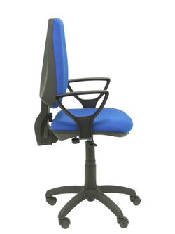 Modelo Elche CP - Silla de oficina ergonómica con mecanismo permanente y regulable en altura - Asiento y respaldo tapizados en tejido BALI color azul (BRAZOS FIJOS INCLUIDOS)