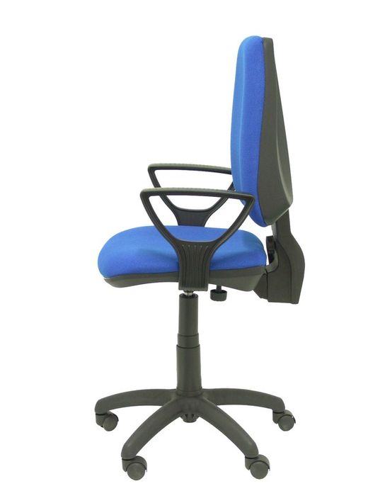 Modelo Elche CP - Silla de oficina ergonómica con mecanismo permanente y regulable en altura - Asiento y respaldo tapizados en tejido BALI color azul (BRAZOS FIJOS INCLUIDOS)