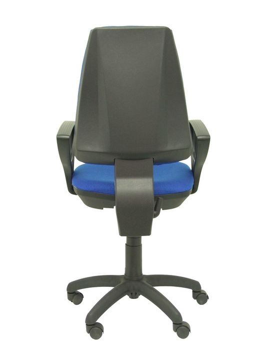 Modelo Elche CP - Silla de oficina ergonómica con mecanismo permanente y regulable en altura - Asiento y respaldo tapizados en tejido BALI color azul (BRAZOS FIJOS INCLUIDOS)