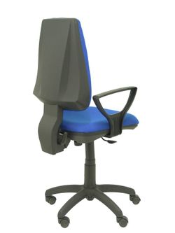 Modelo Elche CP - Silla de oficina ergonómica con mecanismo permanente y regulable en altura - Asiento y respaldo tapizados en tejido BALI color azul (BRAZOS FIJOS INCLUIDOS)