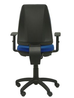 Modelo Elche CP - Silla de oficina ergonómica con mecanismo permanente y regulable en altura - Asiento y respaldo tapizados en tejido BALI color azul (BRAZOS REGULABLES EN ALTURA)