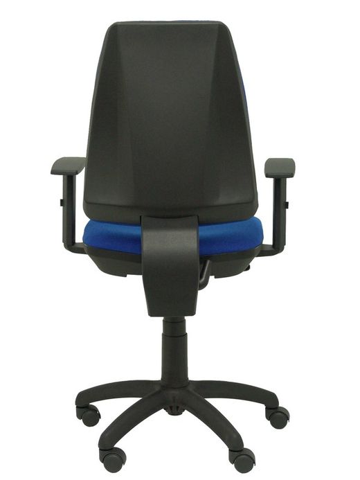 Modelo Elche CP - Silla de oficina ergonómica con mecanismo permanente y regulable en altura - Asiento y respaldo tapizados en tejido BALI color azul (BRAZOS REGULABLES EN ALTURA)
