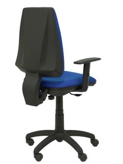 Modelo Elche CP - Silla de oficina ergonómica con mecanismo permanente y regulable en altura - Asiento y respaldo tapizados en tejido BALI color azul (BRAZOS REGULABLES EN ALTURA)