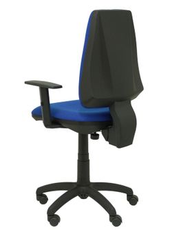 Modelo Elche CP - Silla de oficina ergonómica con mecanismo permanente y regulable en altura - Asiento y respaldo tapizados en tejido BALI color azul (BRAZOS REGULABLES EN ALTURA)