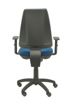 Modelo Elche CP - Silla de oficina ergonómica con mecanismo permanente y regulable en altura - Asiento y respaldo tapizados en tejido BALI color azul marino (BRAZOS REGULABLES EN ALTURA)