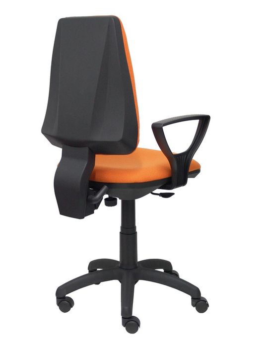 Modelo Elche CP - Silla de oficina ergonómica con mecanismo permanente y regulable en altura - Asiento y respaldo tapizados en tejido BALI color naranja (BRAZOS FIJOS INCLUIDOS)