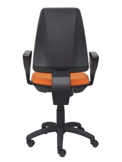 Modelo Elche CP - Silla de oficina ergonómica con mecanismo permanente y regulable en altura - Asiento y respaldo tapizados en tejido BALI color naranja (BRAZOS FIJOS INCLUIDOS)