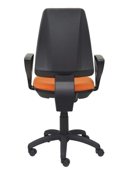 Modelo Elche CP - Silla de oficina ergonómica con mecanismo permanente y regulable en altura - Asiento y respaldo tapizados en tejido BALI color naranja (BRAZOS FIJOS INCLUIDOS)