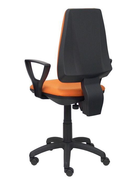 Modelo Elche CP - Silla de oficina ergonómica con mecanismo permanente y regulable en altura - Asiento y respaldo tapizados en tejido BALI color naranja (BRAZOS FIJOS INCLUIDOS)