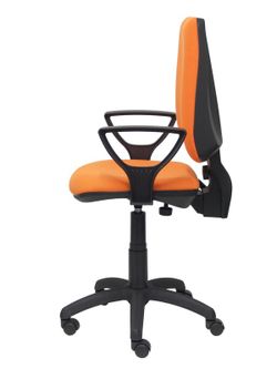 Modelo Elche CP - Silla de oficina ergonómica con mecanismo permanente y regulable en altura - Asiento y respaldo tapizados en tejido BALI color naranja (BRAZOS FIJOS INCLUIDOS)