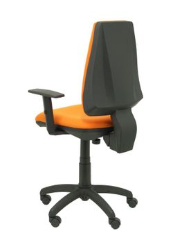 Modelo Elche CP - Silla de oficina ergonómica con mecanismo permanente y regulable en altura - Asiento y respaldo tapizados en tejido BALI color naranja (BRAZOS REGULABLES EN ALTURA)
