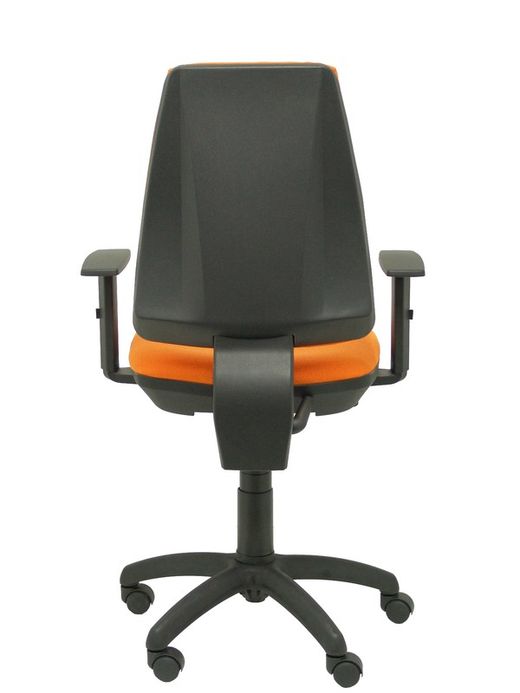 Modelo Elche CP - Silla de oficina ergonómica con mecanismo permanente y regulable en altura - Asiento y respaldo tapizados en tejido BALI color naranja (BRAZOS REGULABLES EN ALTURA)
