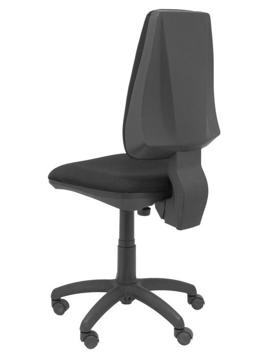 Modelo Elche CP - Silla de oficina ergonómica con mecanismo permanente y regulable en altura - Asiento y respaldo tapizados en tejido BALI color negro