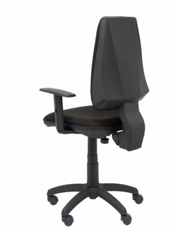 Modelo Elche CP - Silla de oficina ergonómica con mecanismo permanente y regulable en altura - Asiento y respaldo tapizados en tejido BALI color negro (BRAZOS REGULABLES EN ALTURA)