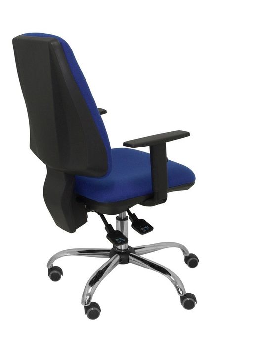 Modelo Elche S 24 horas - Silla de oficina ergonómica con mecanismo asincro y regulable en altura - Asiento y respaldo tapizados en tejido BALI color azul - Brazos regulables - Espuma viscoelástica - (USO INTENSIVO 24 HORAS)