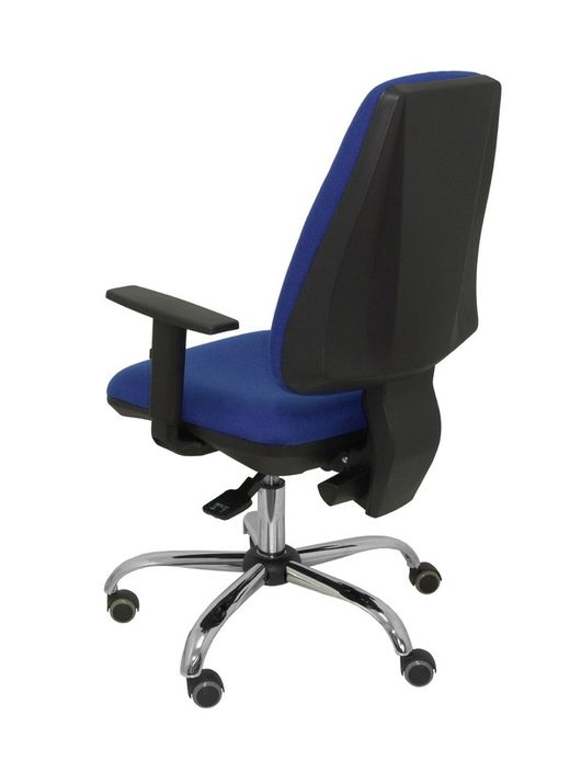 Modelo Elche S 24 horas - Silla de oficina ergonómica con mecanismo asincro y regulable en altura - Asiento y respaldo tapizados en tejido BALI color azul - Brazos regulables - Espuma viscoelástica - (USO INTENSIVO 24 HORAS)