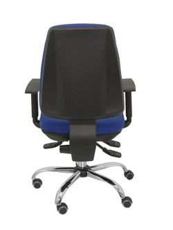 Modelo Elche S 24 horas - Silla de oficina ergonómica con mecanismo asincro y regulable en altura - Asiento y respaldo tapizados en tejido BALI color azul - Brazos regulables - Espuma viscoelástica - (USO INTENSIVO 24 HORAS)